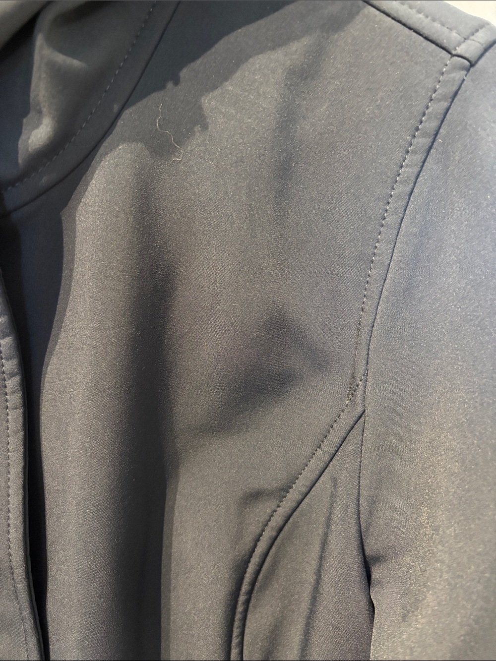 Lole Hooded Belted Long Jacket in Dark Blue - Picture 4 of 9